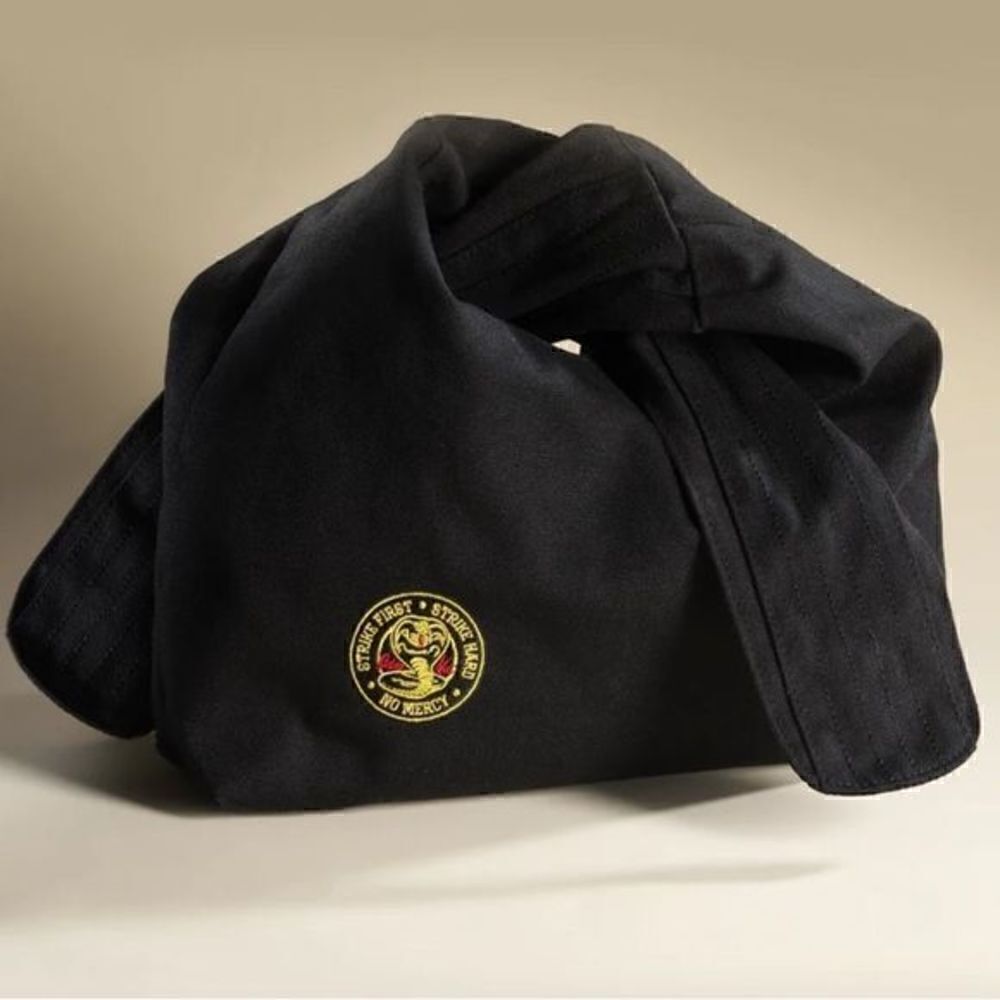 NWOT Pley Beauty by Peyton List Cobra Kai Karate Gi Inspired Clutch Makeup‎ Bag